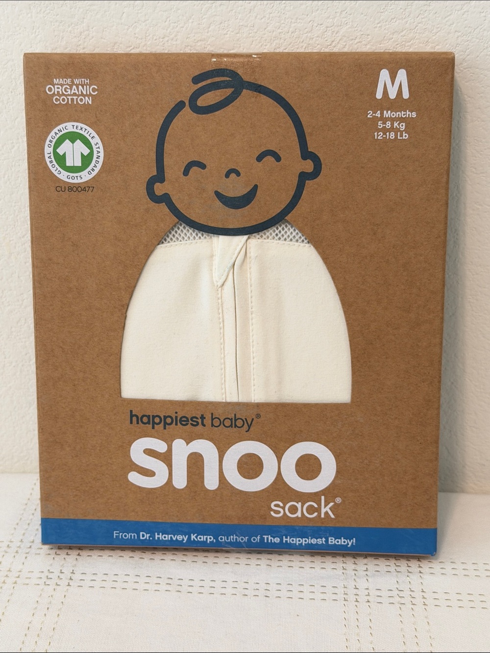 Happiest Baby Snoo Sleep Sack, Ivory, M, 2-4 months